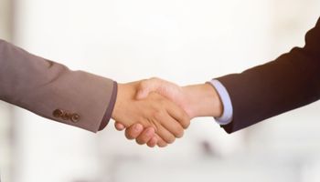 close up of handshake