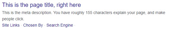 Example of a search result